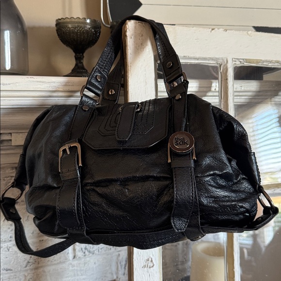 The Sak Black Leather Satchel - Picture 1 of 6